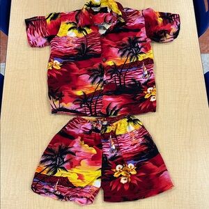 Kids Size 8 Hawaiian 2 Piece Outfit (Hula Hula)